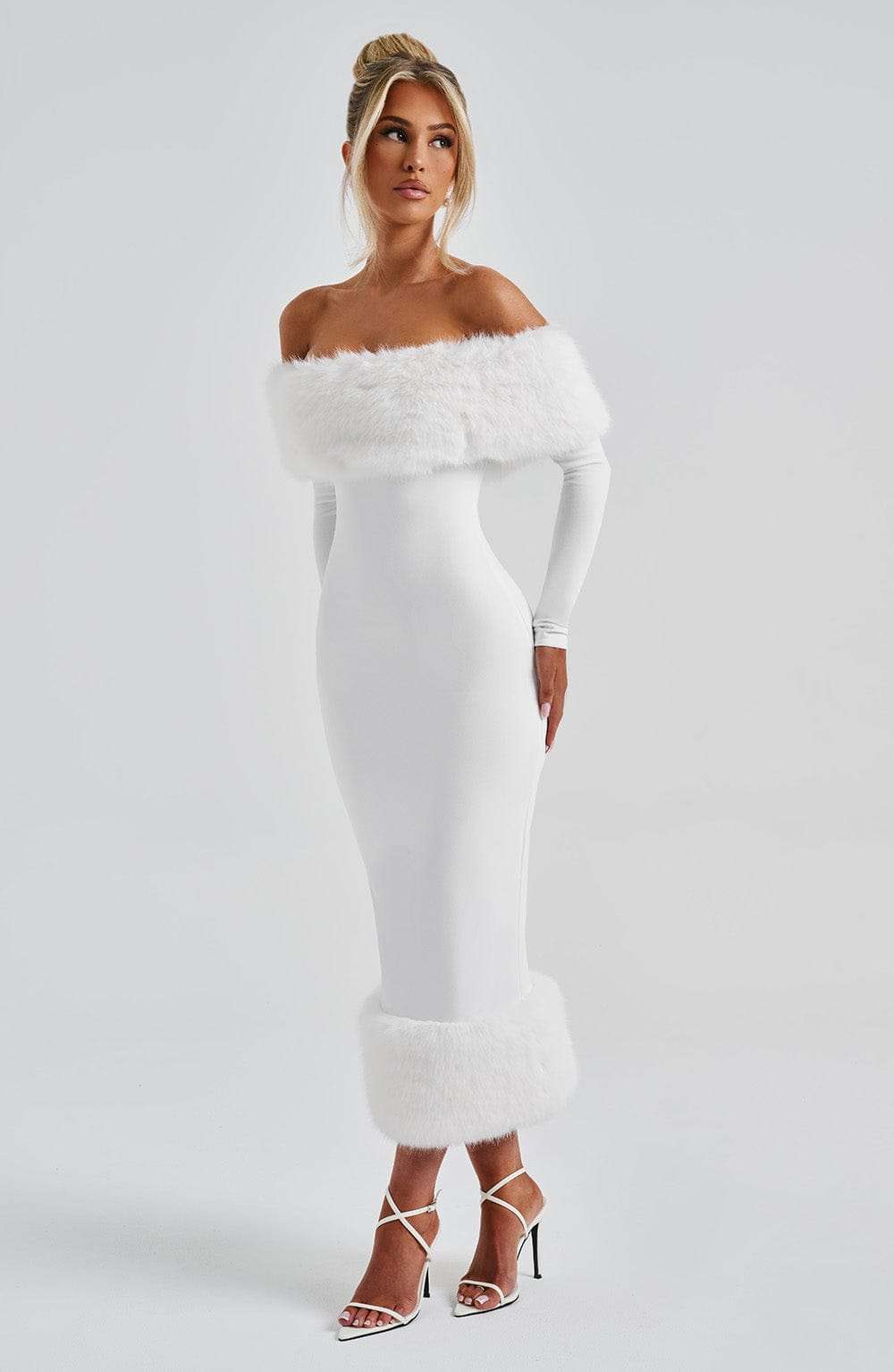 Vittoria Midi Dress - Ivory Ryvelle