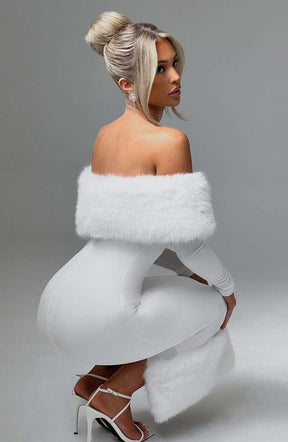 Vittoria Midi Dress - Ivory Ryvelle