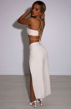 Vivianna Maxi Skirt - Beige Ryvelle