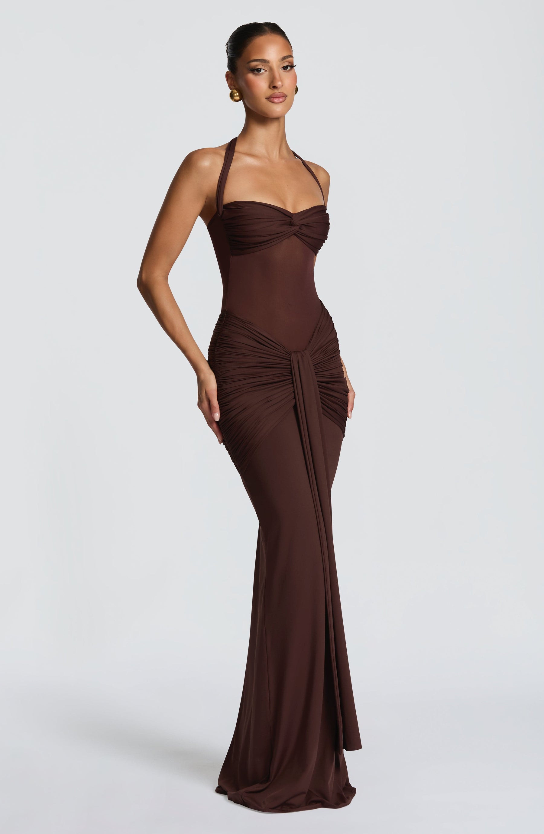 Vixen Maxi Dress - Plum Brown Ryvelle