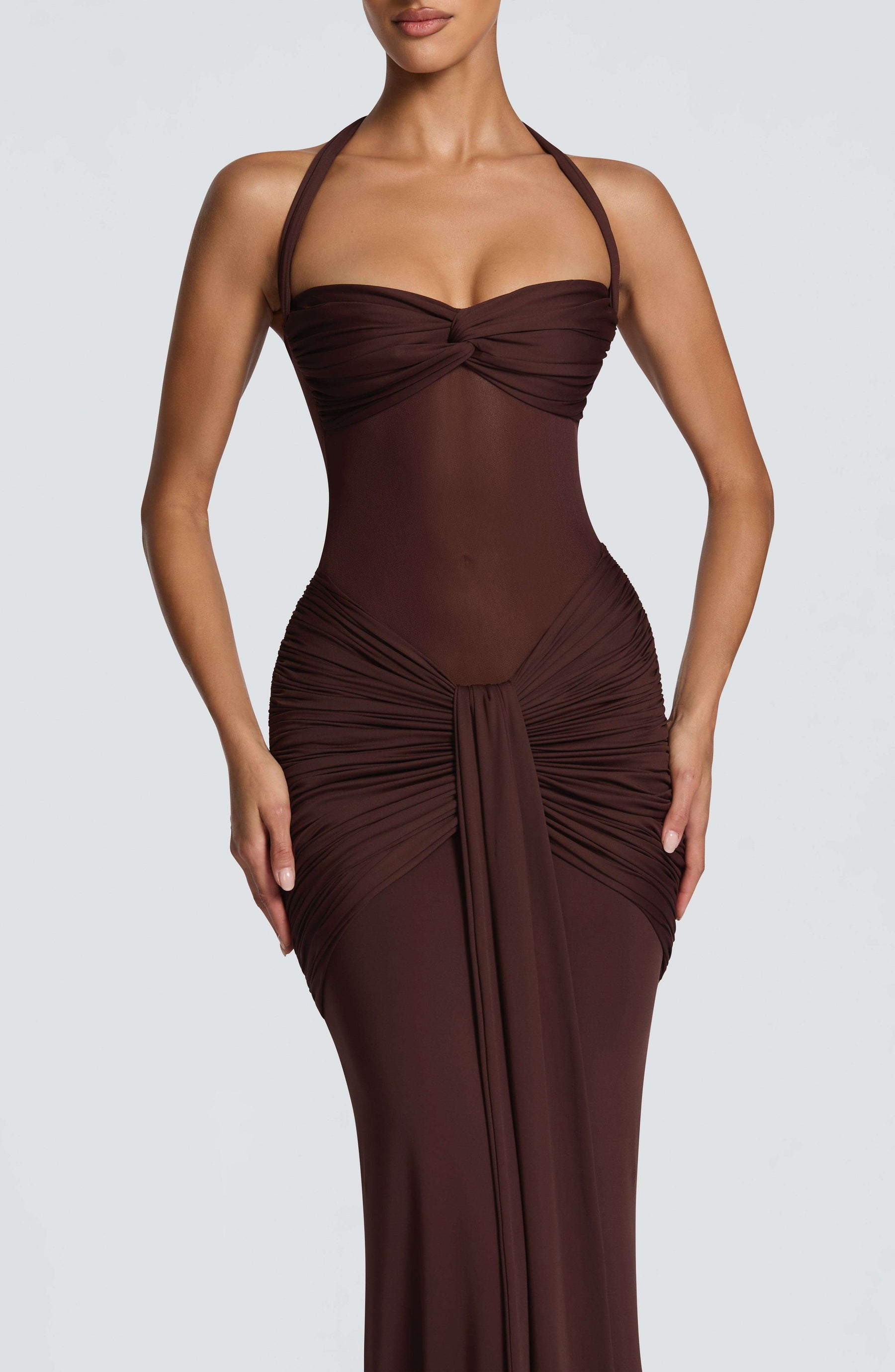 Vixen Maxi Dress - Plum Brown Ryvelle