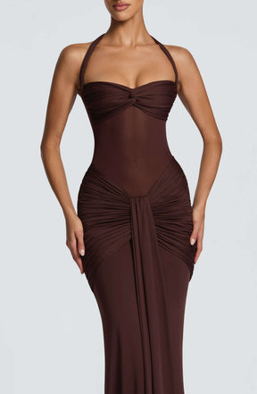 Vixen Maxi Dress - Plum Brown Ryvelle