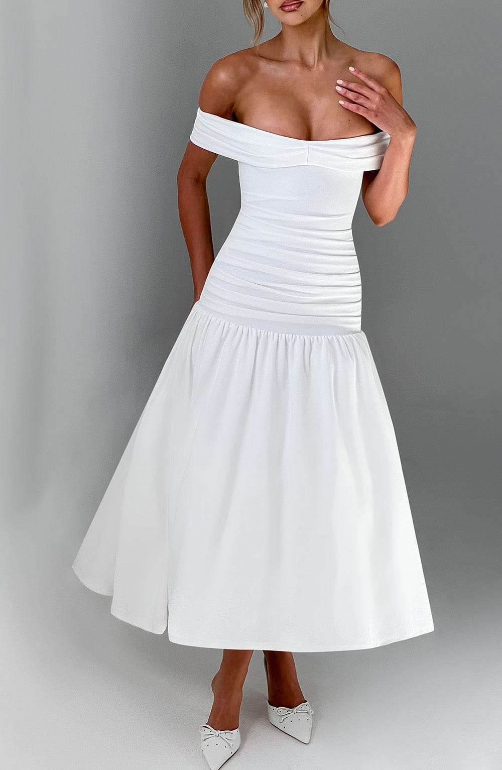 Wilhelmina Midaxi Dress - Ivory Ryvelle