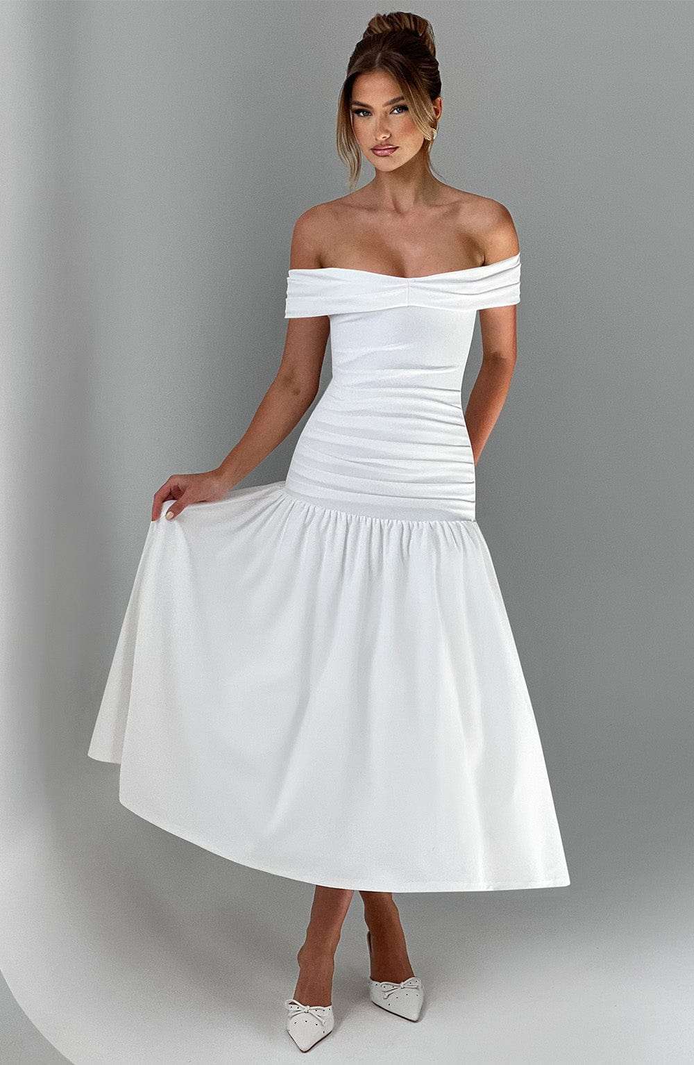 Wilhelmina Midaxi Dress - Ivory Ryvelle