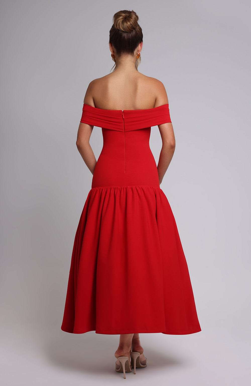 Wilhelmina Midaxi Dress - Red Ryvelle