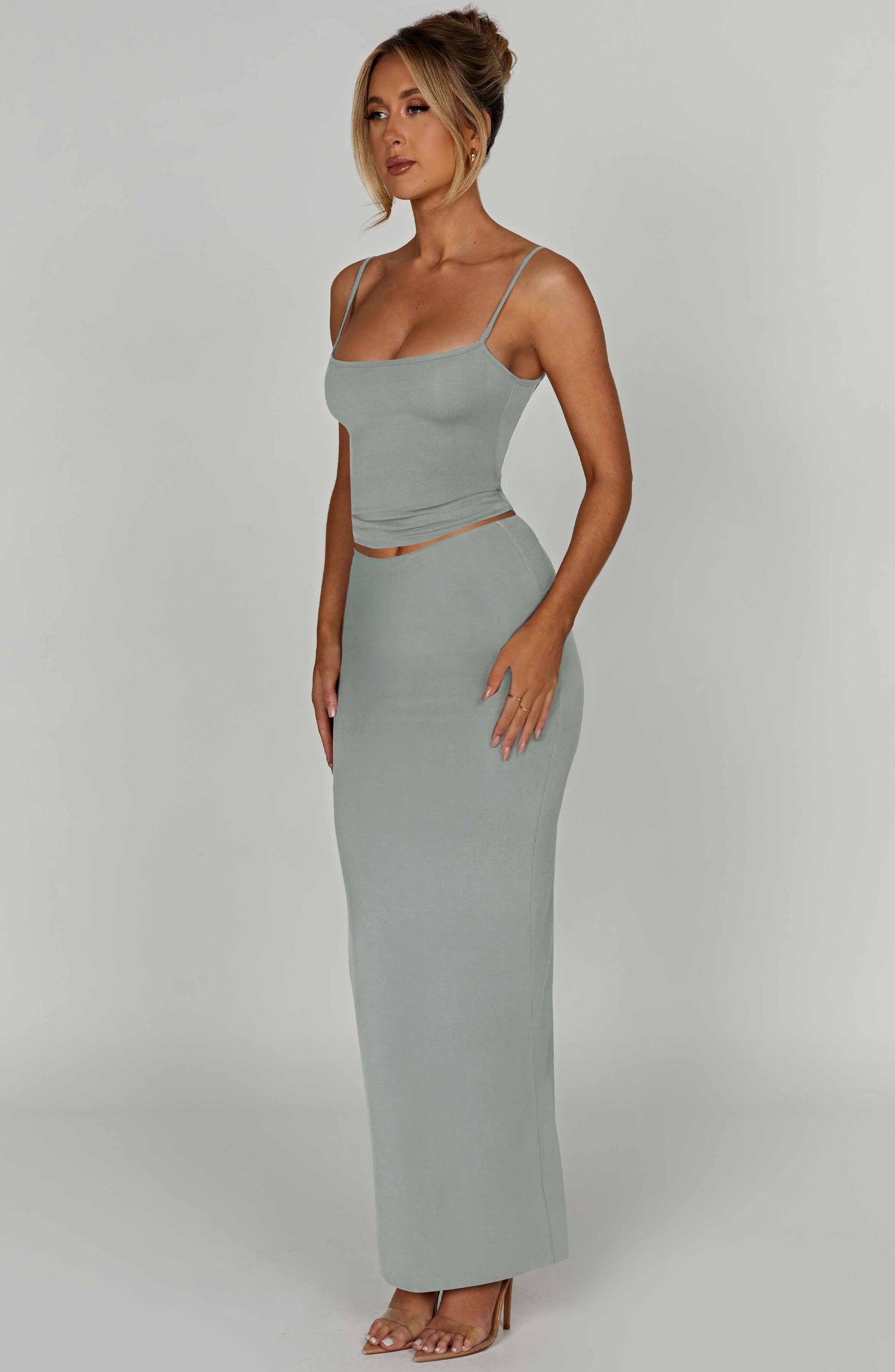 Yazmin Maxi Skirt - Steel Ryvelle