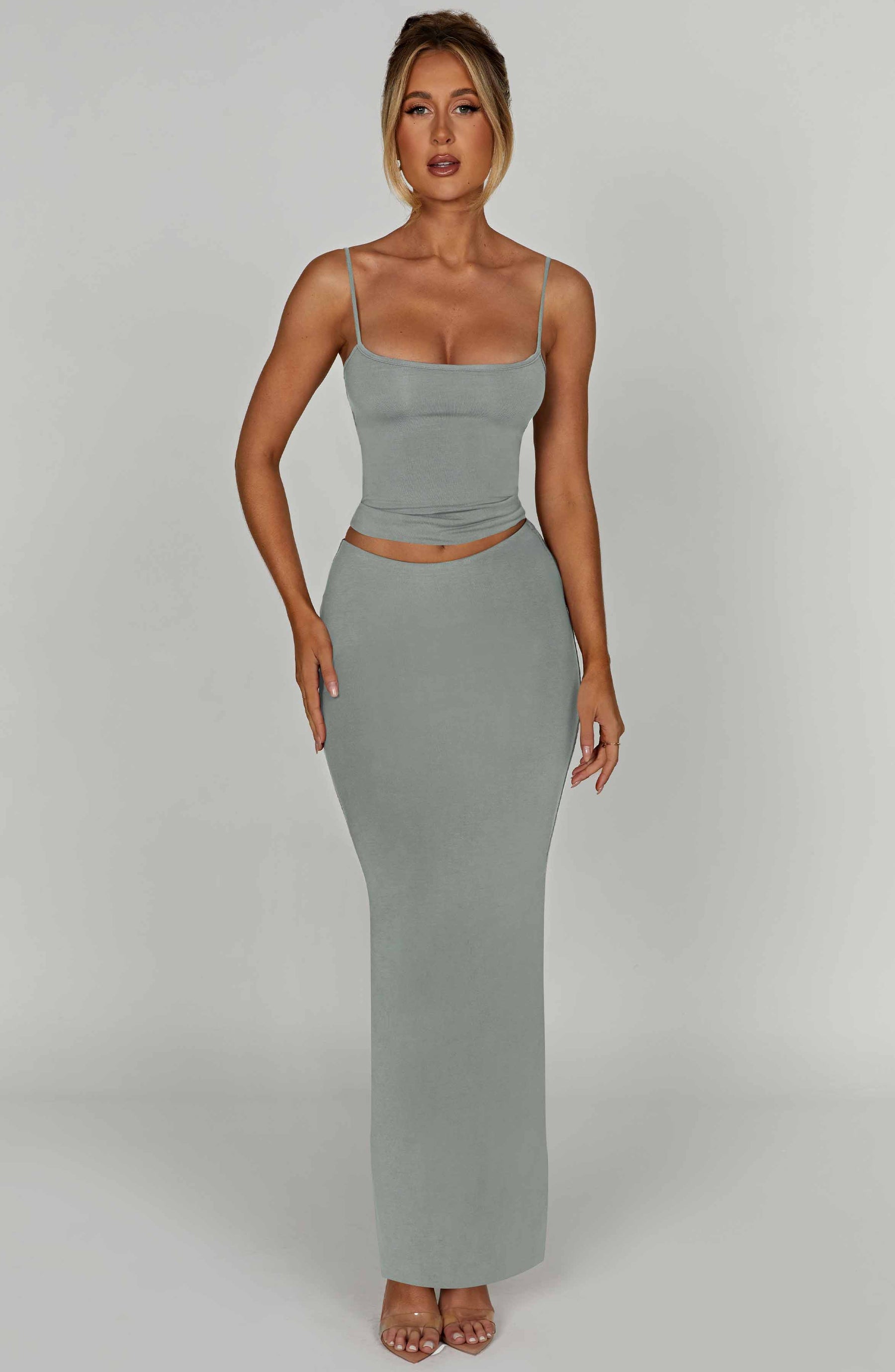 Yazmin Maxi Skirt - Steel Ryvelle