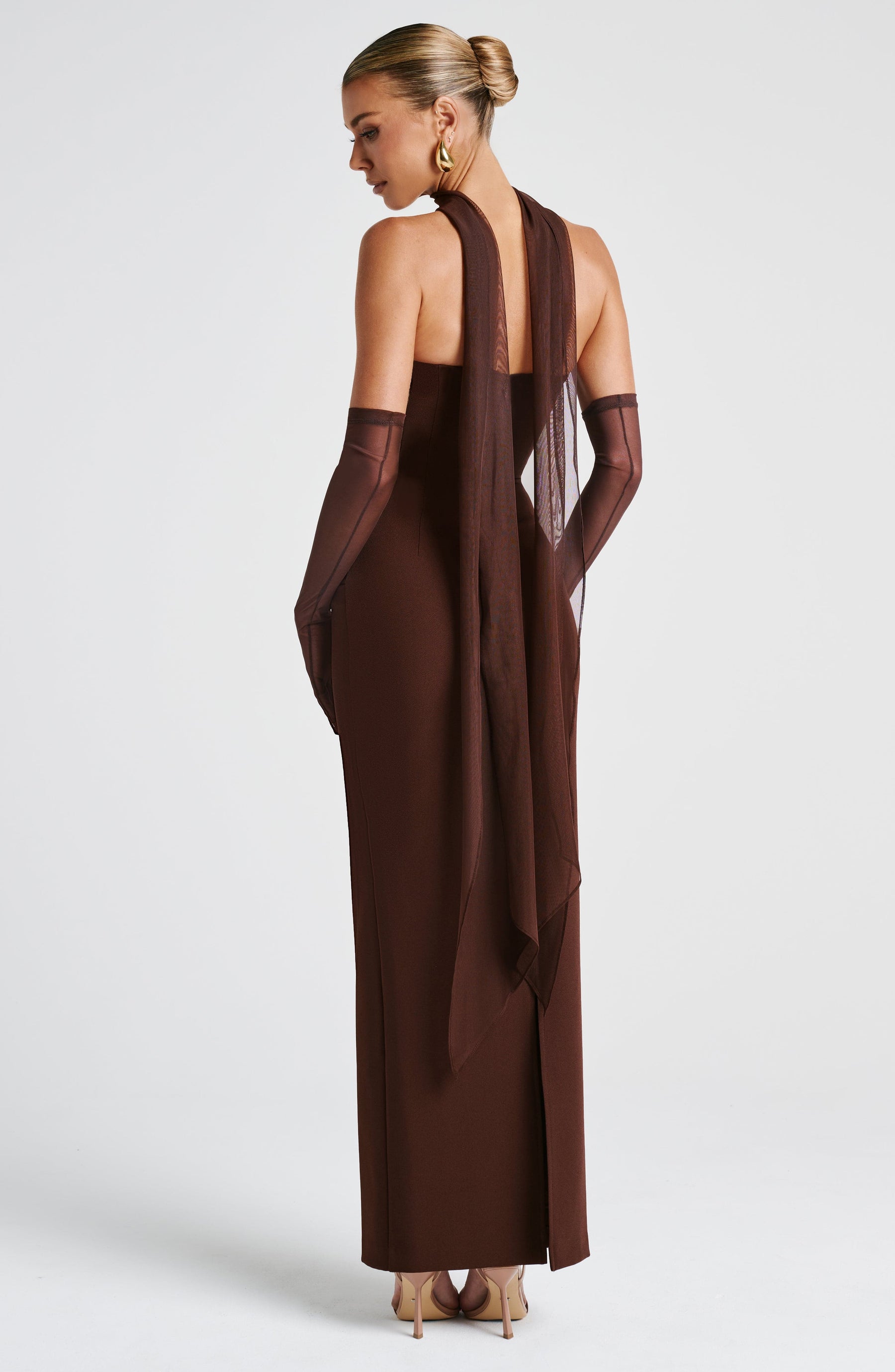 Yulia Maxi Dress - Plum Brown Ryvelle