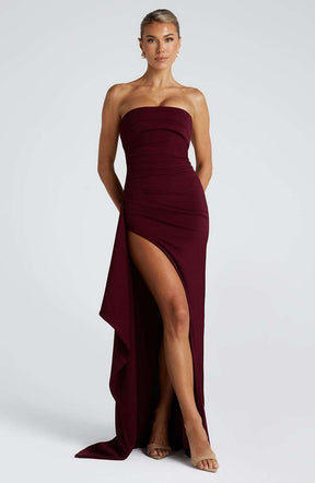 Zafira Maxi Dress - Cherry Lacquer Ryvelle