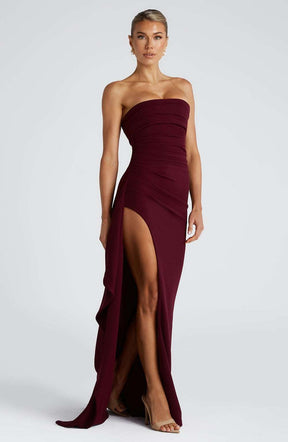 Zafira Maxi Dress - Cherry Lacquer Ryvelle