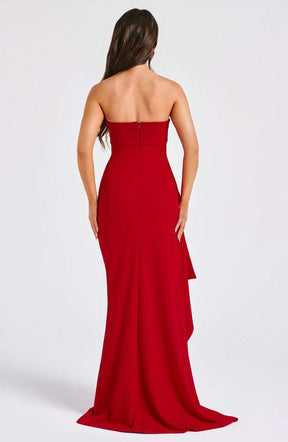 Zafira Maxi Dress - Red Ryvelle