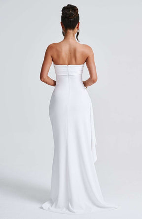 Zafira Maxi Dress - White Ryvelle