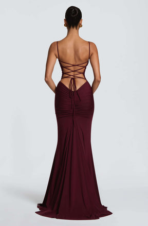Zaria Gown - Cherry Lacquer Ryvelle