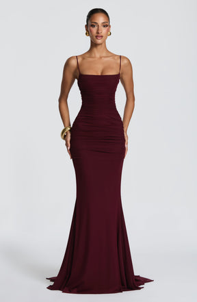 Zaria Gown - Cherry Lacquer Ryvelle