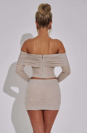 Tani Mini Skirt - Nude Ryvelle