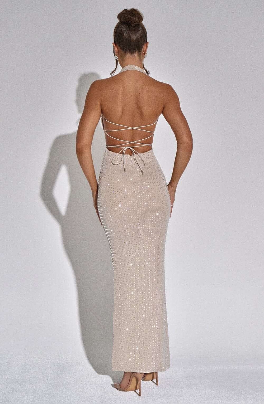 Zayde Maxi Dress - Nude Ryvelle