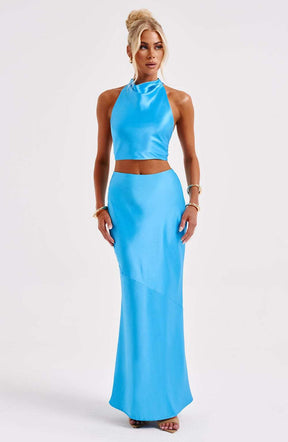 Zaylee Maxi Skirt - Blue Ryvelle