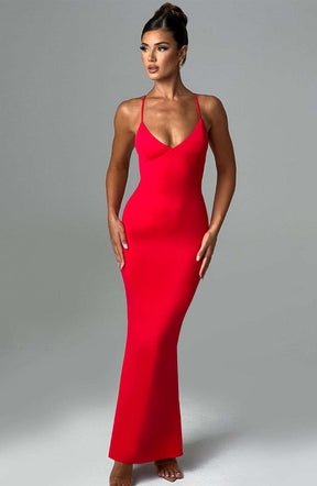 Zelda Maxi Dress - Red Ryvelle